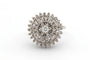 Bague 53 Bague années 70 en or blanc 18 carats et diamants 58 Facettes 22906