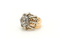 Bague 52 Bague Art déco sertie de diamants taille rose en or jaune et blanc 18 carats 58 Facettes 17664