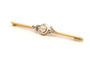 Broche Broche Art Déco en or jaune 18 carats, perles et diamants taille rose 58 Facettes B215
