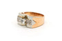 Bague 52 Bague Art déco en or blanc et jaune 18 carats et diamants 58 Facettes 22550