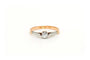 Bague 52 Bague Art déco en or jaune et blanc 18 carats sertie d’un diamant 58 Facettes 22565