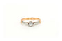 Bague 52 Bague Art déco en or jaune et blanc 18 carats sertie d’un diamant 58 Facettes 22565
