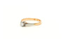 Bague 52 Bague Art déco en or jaune et blanc 18 carats sertie d’un diamant 58 Facettes 22565