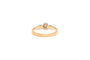 Bague 52 Bague Art déco en or jaune et blanc 18 carats sertie d’un diamant 58 Facettes 22565