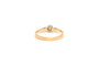 Bague 52 Bague Art déco en or jaune et blanc 18 carats sertie d’un diamant 58 Facettes 22565