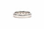 Bague 58 Bague contemporaine en or blanc 18 carats et diamants taille brillant 0,36 ct 58 Facettes 22452