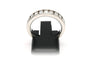 Bague 53 Alliance demi-américaine - Bague en or blanc 18 carats et diamants 58 Facettes 22703