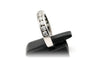 Bague 53 Alliance demi-américaine - Bague en or blanc 18 carats et diamants 58 Facettes 22703