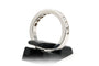 Bague 53 Alliance demi-américaine - Bague en or blanc 18 carats et diamants 58 Facettes 22703
