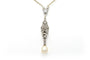Collier Collier Art déco en or blanc 18 carats et platine, perles et diamants 58 Facettes 22778