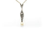 Collier Collier Art déco en or blanc 18 carats et platine, perles et diamants 58 Facettes 22778