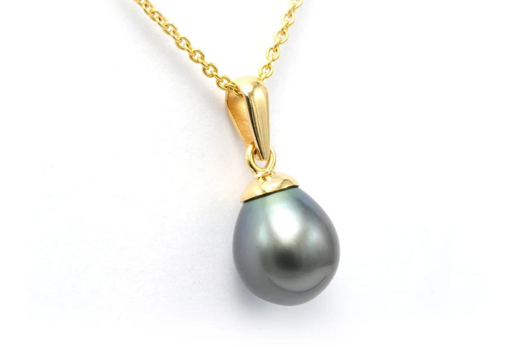 Pendentif Pendentif contemporain en or jaune 18 carats et perle de Tahiti 58 Facettes 22755