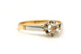 Bague 53 Bague Art déco en or jaune et blanc 18 carats, diamant taille rose 58 Facettes B743