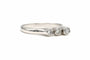 Bague 52 Bague contemporaine en or blanc 18 carats sertie de diamants 58 Facettes 22893