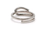 Bague 54 Bague contemporaine en or blanc 18 carats sertie de diamants 58 Facettes B755