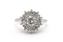 Bague 50 Bague contemporaine en or blanc 18 carats sertie de diamants 1,35 ct 58 Facettes 23066