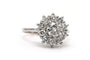 Bague 50 Bague contemporaine en or blanc 18 carats sertie de diamants 1,35 ct 58 Facettes 23066