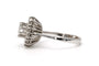 Bague 50 Bague contemporaine en or blanc 18 carats sertie de diamants 1,35 ct 58 Facettes 23066