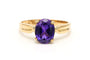 Bague 54 Bague contemporaine sertie d’une améthyste en or jaune 18 carats 58 Facettes 23125