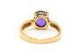 Bague 54 Bague contemporaine sertie d’une améthyste en or jaune 18 carats 58 Facettes 23125