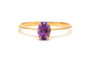 Bague 52 Bague contemporaine en or jaune 18 carats sertie d’une améthyste 58 Facettes B784
