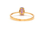 Bague 52 Bague contemporaine en or jaune 18 carats sertie d’une améthyste 58 Facettes B784