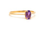 Bague 52 Bague contemporaine en or jaune 18 carats sertie d’une améthyste 58 Facettes B784