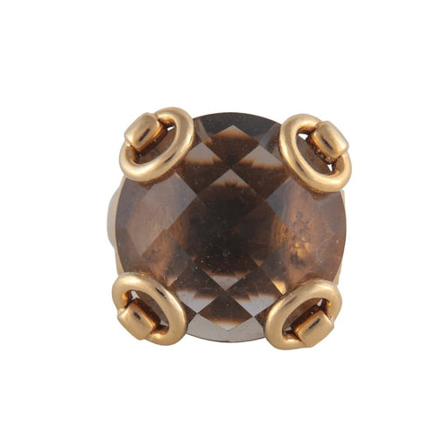 Bague 53 Gucci - Bague en or jaune 750 ornée d’un quartz fumé 58 Facettes