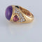 Bague 52 Marina B. - Bague dôme en or jaune avec améthyste, tourmalines roses et diamants 58 Facettes