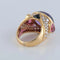 Bague 52 Marina B. - Bague dôme en or jaune avec améthyste, tourmalines roses et diamants 58 Facettes
