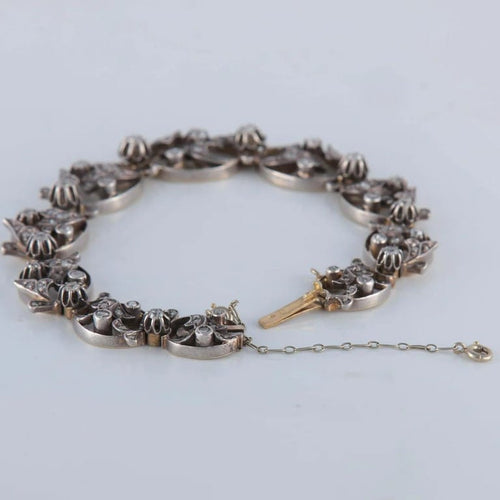 Bracelet Bracelet Napoléon III en or, argent et diamants 58 Facettes
