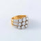 Bague 53 Bague trois rangs en or jaune 18 ct et diamants 58 Facettes