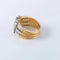 Bague 53 Bague trois rangs en or jaune 18 ct et diamants 58 Facettes