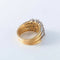 Bague 53 Bague trois rangs en or jaune 18 ct et diamants 58 Facettes
