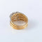 Bague 53 Bague trois rangs en or jaune 18 ct et diamants 58 Facettes