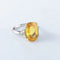 Bague 50 Bague saphir jaune et diamants en or jaune 18 ct 58 Facettes