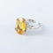 Bague 50 Bague saphir jaune et diamants en or jaune 18 ct 58 Facettes
