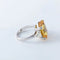 Bague 50 Bague saphir jaune et diamants en or jaune 18 ct 58 Facettes