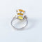 Bague 50 Bague saphir jaune et diamants en or jaune 18 ct 58 Facettes