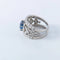 Bague 54.5 Bague bandeau en platine avec saphir et diamants 58 Facettes