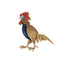 Broche Champagnat - Broche coq en or jaune 18 ct, corail et lapis-lazuli 58 Facettes