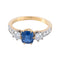 Bague 57 Bague en or avec saphir et diamants 58 Facettes