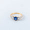 Bague 57 Bague en or avec saphir et diamants 58 Facettes