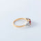Bague 52 Bague en or jaune 18 ct avec rubis et diamants 58 Facettes