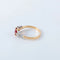 Bague 52 Bague en or jaune 18 ct avec rubis et diamants 58 Facettes