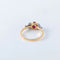 Bague 52 Bague en or jaune 18 ct avec rubis et diamants 58 Facettes