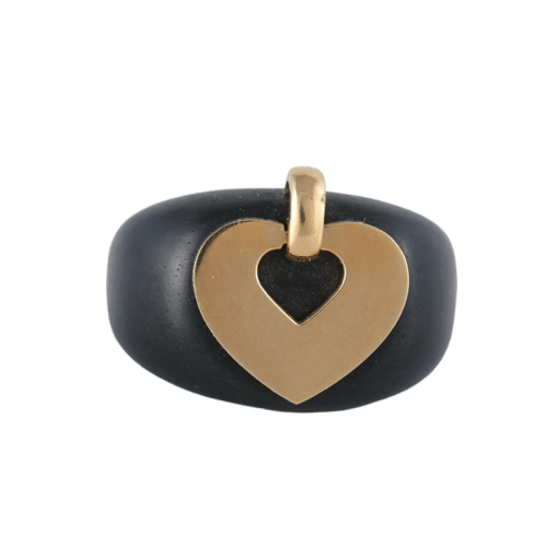 Bague 51 Poiray - Bague en or jaune 18 ct et bois 58 Facettes