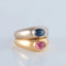 Bague 52 Poiray - Bague cabochon saphir et tourmaline 58 Facettes