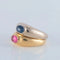 Bague 52 Poiray - Bague cabochon saphir et tourmaline 58 Facettes