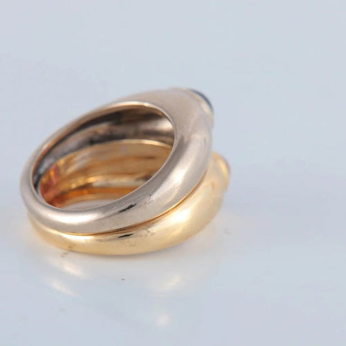 Bague 52 Poiray - Bague cabochon saphir et tourmaline 58 Facettes